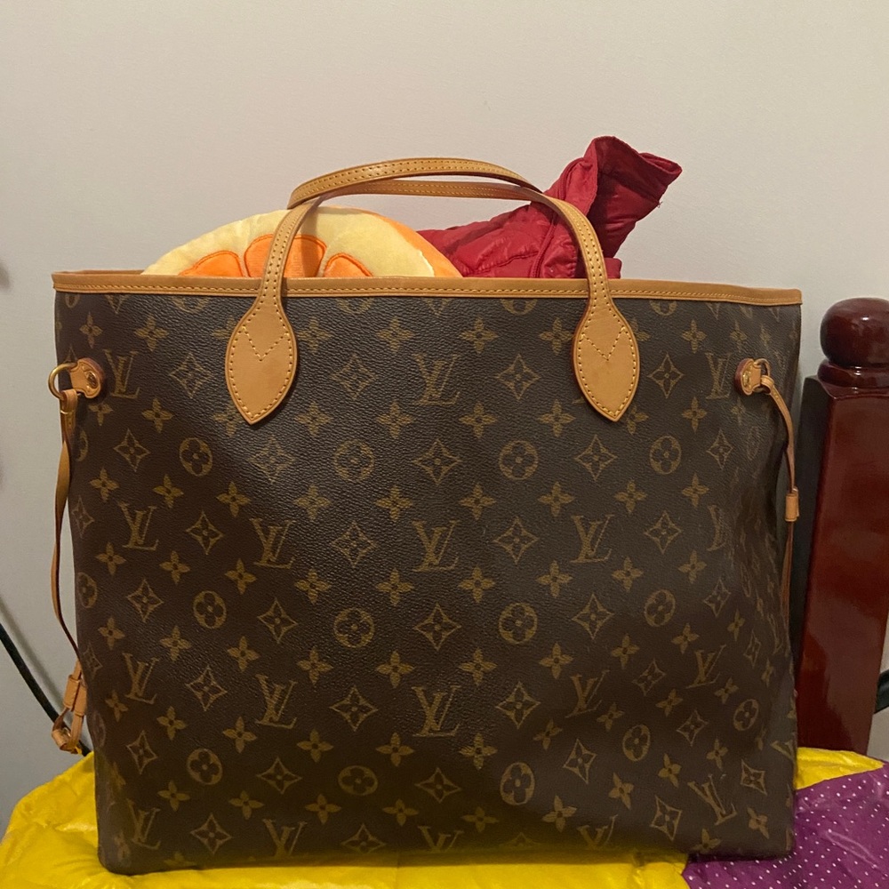 Louis Vuitton Neverfull GM peony / monogram tote bag